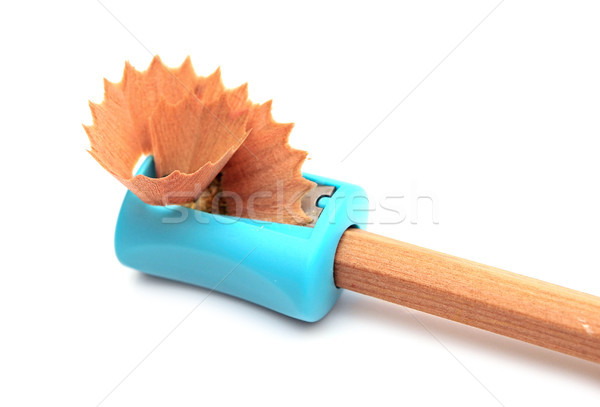 Shaving pencil by sharpener isolated on white Stock photo © inxti