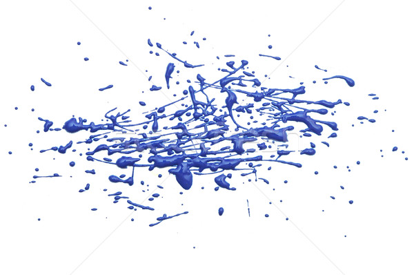 Stock photo: Paint dripping isolated on white background 
