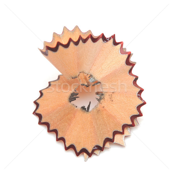 Closeup of pencil shaving isolated on white background.  Stock photo © inxti