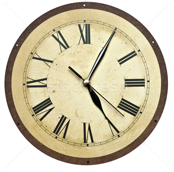 Old Clock Isolated on white . old vintage clock face  Stock photo © inxti