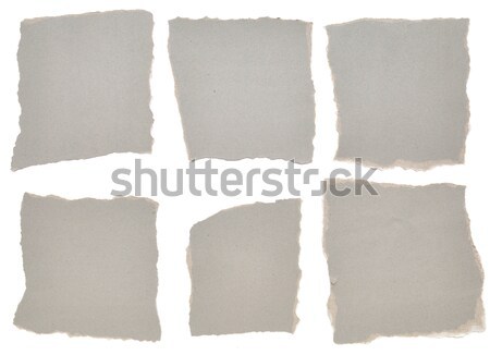 collection of grey ripped pieces of paper Stock photo © inxti