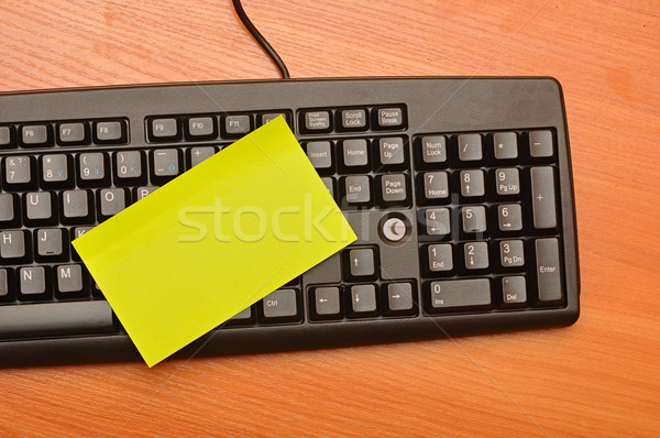 the blank notepaper on black keyboard  Stock photo © inxti
