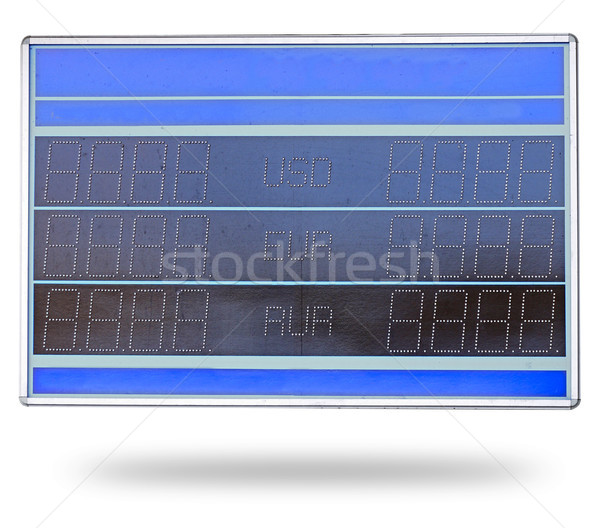 exchange rate board with common currency information Stock photo © inxti