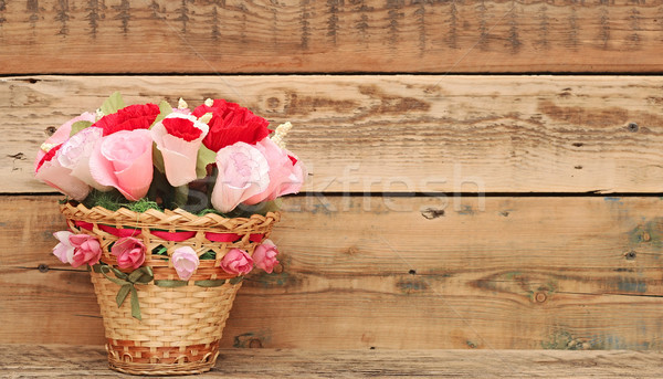 Paper flower in a basket Stock photo © inxti