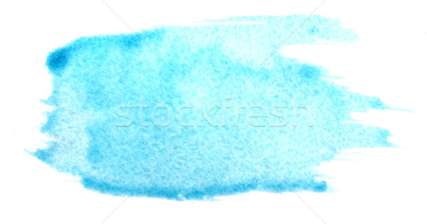 Blauw plek aquarel abstract hand geschilderd Stockfoto © inxti