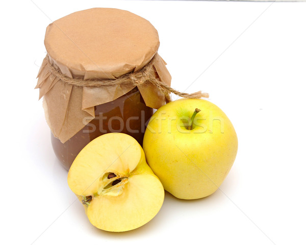home made apple jam on a white background Stock photo © inxti