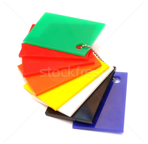 color sampler glossy plastic isolated on white  Stock photo © inxti