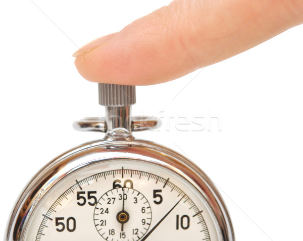 closeup stopwatch in hand Stock photo © inxti