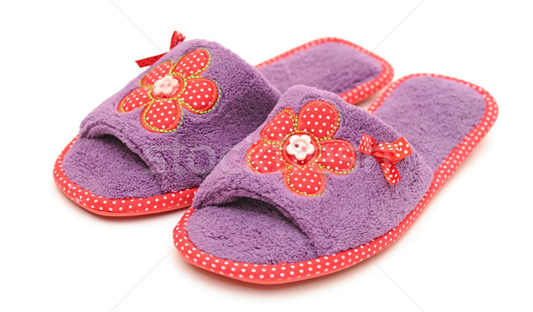Stock photo: slippers isolated on white