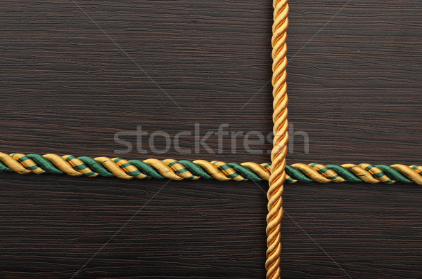 Stock foto: Farbenreich · Seil · Rahmen · dunkel · Holz · Papier