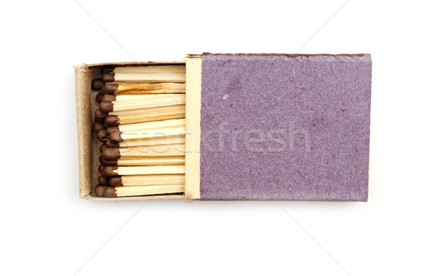 Open matchbox isolated on white background  Stock photo © inxti