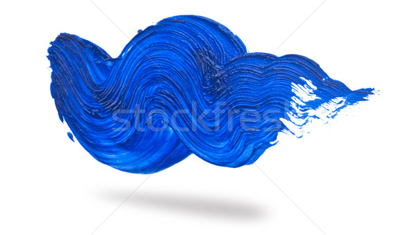 Stock photo: Abstract blue wave brush stroke