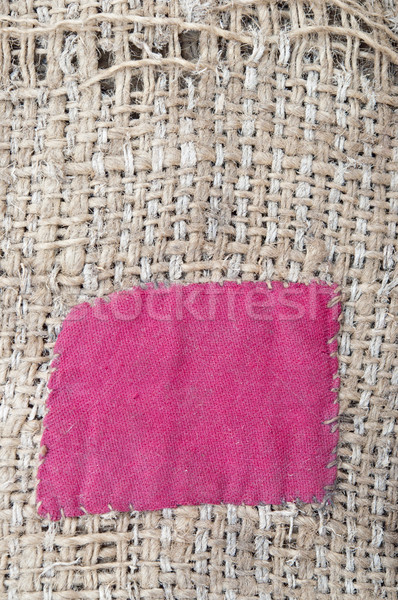 Burlap with red patch Stock photo © inxti