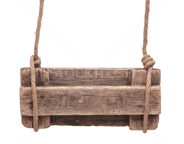 blank wooden sign and rope isolated  Stock photo © inxti