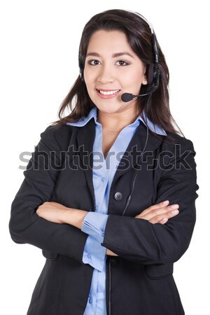 Female call center operator Stock photo © iodrakon