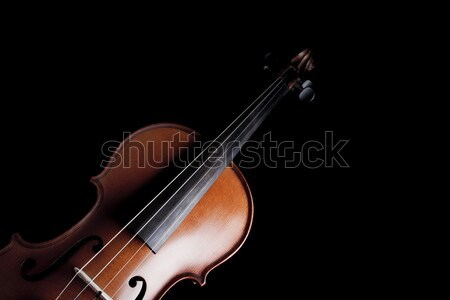 バイオリン ショット 暗い 1泊 黒 スタジオ ストックフォト © iodrakon
