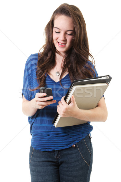 Female student texting Stock photo © iodrakon