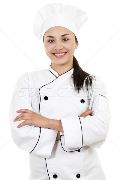 Femminile chef stock immagine Baker isolato Foto d'archivio © iodrakon