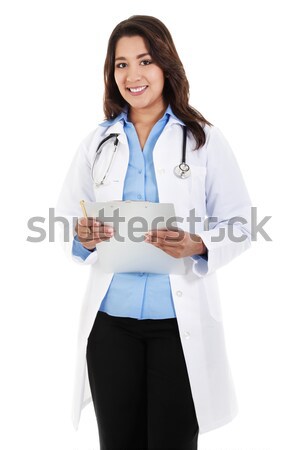 Weiblichen Gesundheitswesen Arbeitnehmer hat Bild Arzt Stock foto © iodrakon