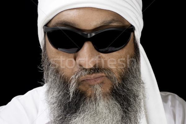 Cool arabisch Mann hat Bild lange Stock foto © iodrakon