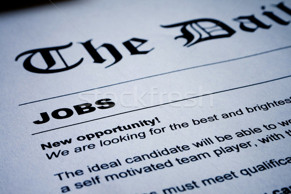 Jobs on Newspaper Stock photo © iodrakon