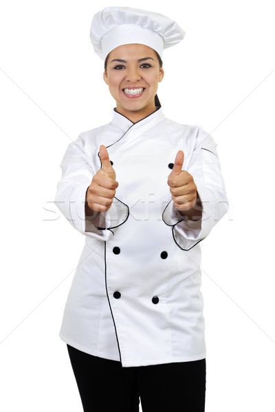 Femenino chef stock imagen aislado Foto stock © iodrakon