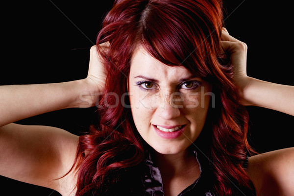 フラストレーション 在庫 画像 女性 赤毛 ストックフォト © iodrakon