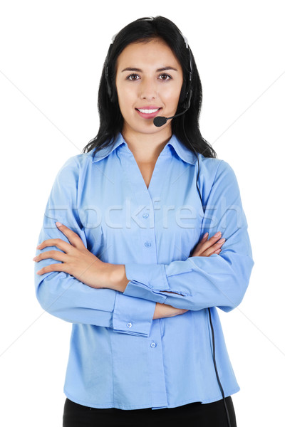 Female Call Center Operator Stock photo © iodrakon