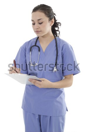 Kobiet opieki zdrowotnej pracownika czas obraz Zdjęcia stock © iodrakon