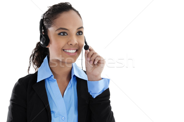 Call center operador estoque imagem feminino isolado Foto stock © iodrakon