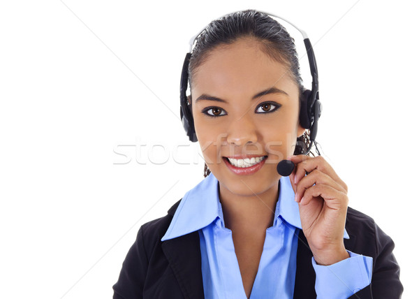 Call center operatore stock immagine femminile bianco Foto d'archivio © iodrakon