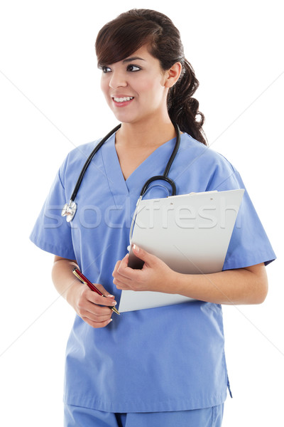 Weiblichen Gesundheitswesen Arbeitnehmer hat Bild Gesundheitspflege Stock foto © iodrakon