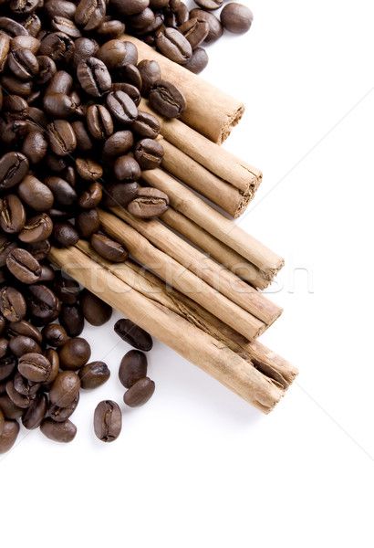 Coffee beans and Cinnamon Stock photo © iodrakon