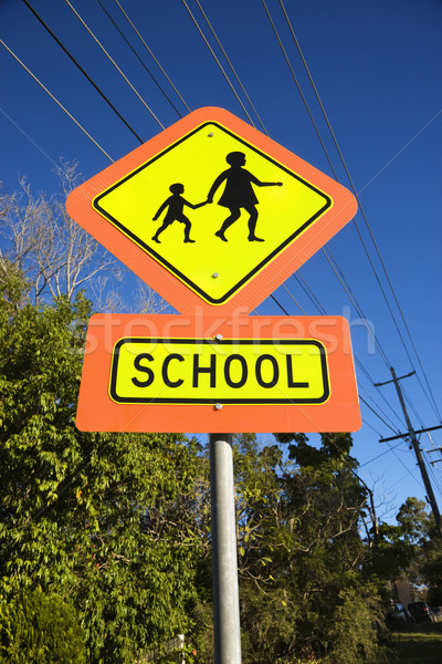 School crosswalk sign. Stock photo © iofoto