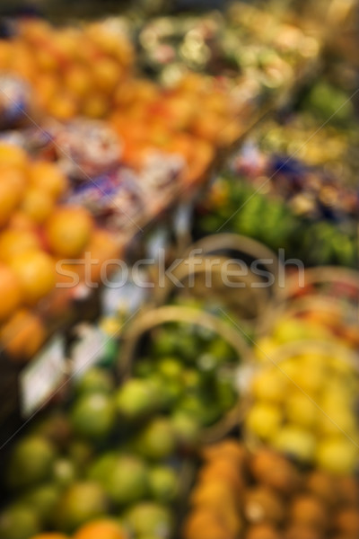 Produzieren Lebensmittelgeschäft verschwommen Obst Essen Farbe Stock foto © iofoto