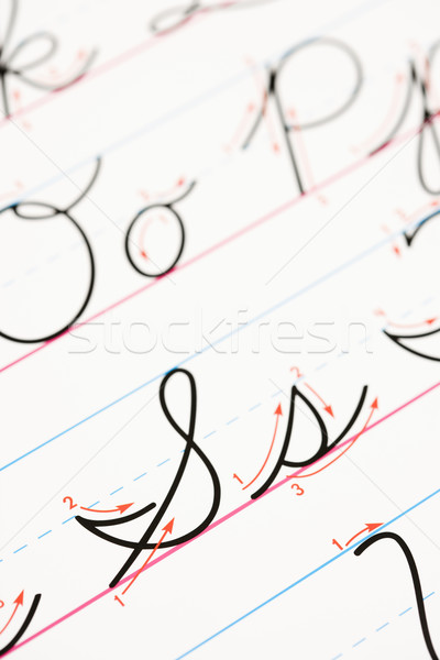 Cursive writing practice. Stock photo © iofoto