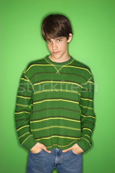 Stock photo: Boy with hands in pockets.