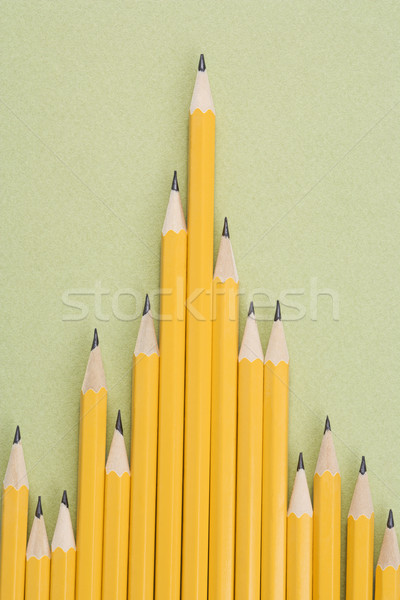 Pencils in uneven row. Stock photo © iofoto