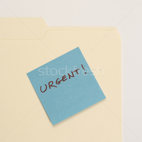 Urgent sticky note map bevestigd lezing business Stockfoto © iofoto