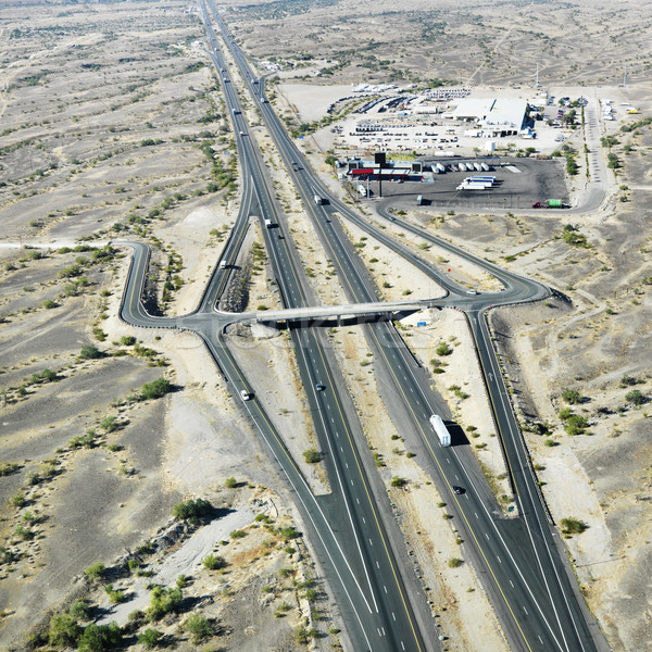 Arizona woestijn interstate luchtfoto 10 zuidwest Stockfoto © iofoto