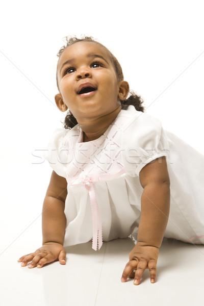 Stok fotoğraf: Portre · bebek · kız · beyaz · çocuklar