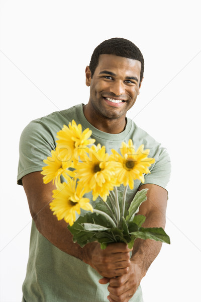 Man with bouquet. Stock photo © iofoto