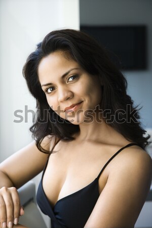 Stock photo: Woman on bed