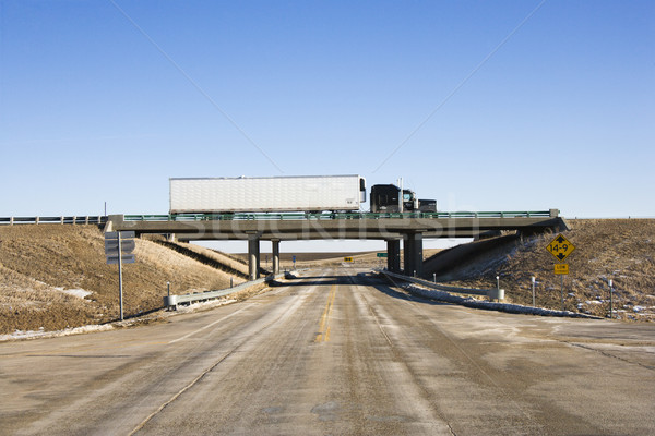 Truck on overpass. Stock photo © iofoto