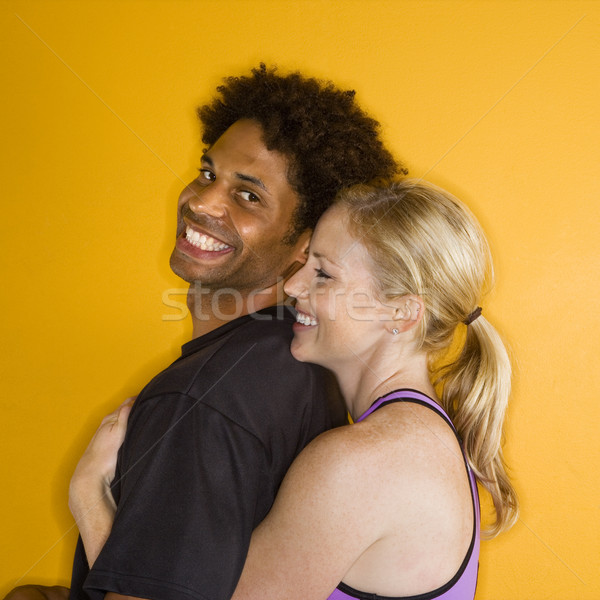 Woman hugging man. Stock photo © iofoto