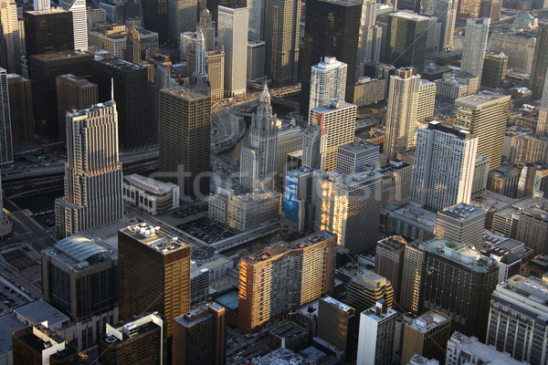 Chicago budynków widok z lotu ptaka centrum Illinois oka Zdjęcia stock © iofoto
