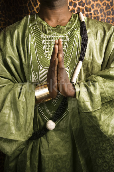 Man wearing African clothes. Stock photo © iofoto