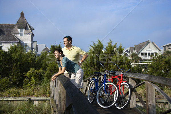 Couple pont vélos homme femme [[stock_photo]] © iofoto