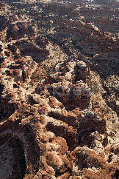 Sandstein Felsen Antenne Südwesten Wüste Canyon Stock foto © iofoto