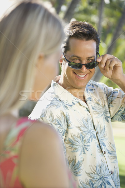 Man vrouw kaukasisch volwassen zonnebril Stockfoto © iofoto